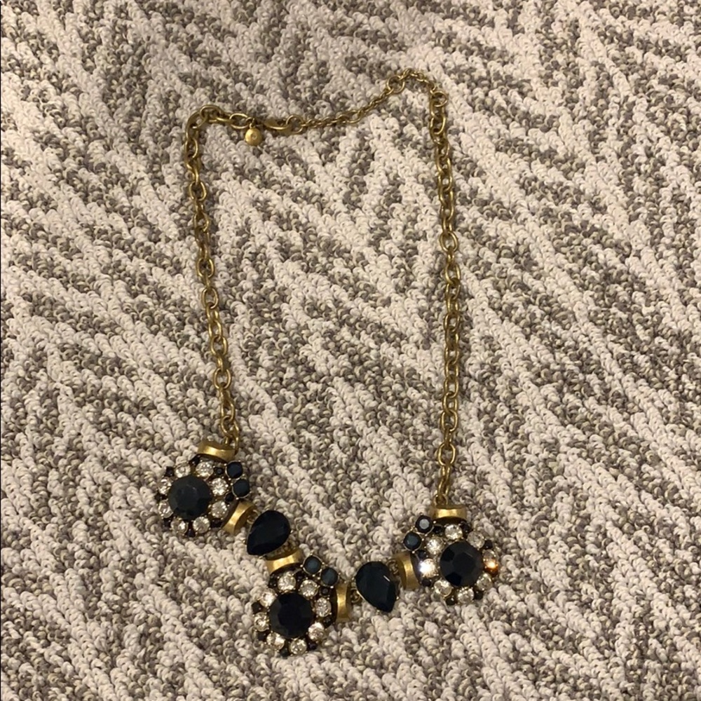 Jcrew Navy and crystal necklace